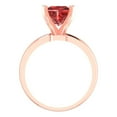 thumbnail image 4 of Clara Pucci 14K Rose Gold Solid Gold Garnet Solitaire Anniversary Ring for Women - 2 cttw Princess Cut, 4 of 8