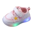 thumbnail image 3 of Gubotare Toddler Walking Shoes Girl Light Up Toddler Boys Girls Shoes Led Flashing Lightweight Tennis Walking Sneakers for Toddler and Little Kid Size 4 (Pink,4 Toddler), 3 of 6