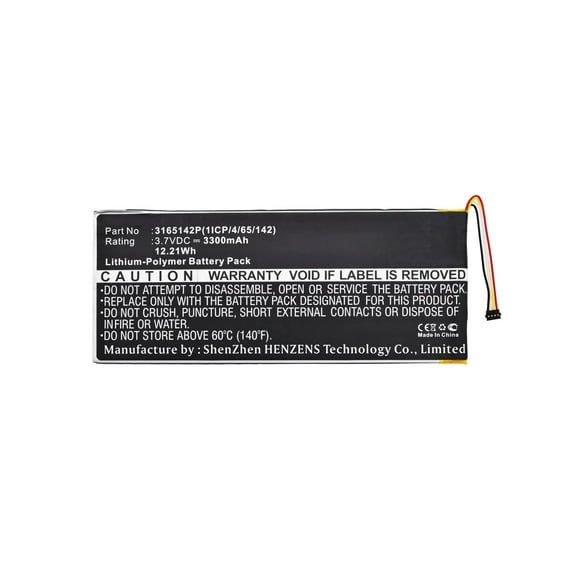Batteries N Accessories BNA-WB-P5101 Tablets Battery - Li-Pol, 3.7V, 3300 mAh, Ultra High Capacity Battery - Replacement for Acer 3165142P Battery