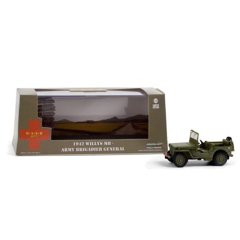 Jeep Willys MB US Army 1944 - Norev 1/43 - Miniature Rare Vert Kaki
