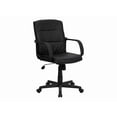 thumbnail image 4 of UrbanPro Contemporary Faux Leather Mid Back Chair with Padded Arms in Black, 4 of 6