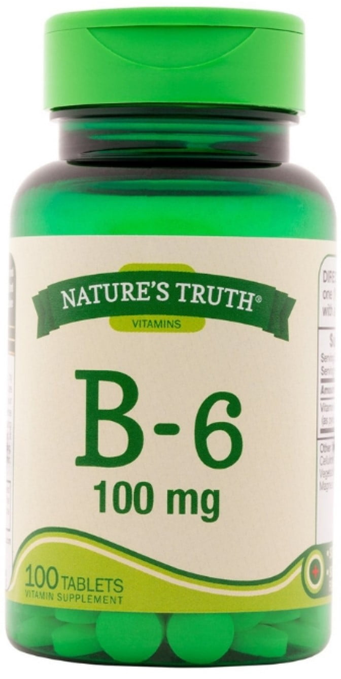 Nature's Truth Vitamin B6 Tablets, 100 mg, 100 Count