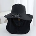 thumbnail image 5 of FUZHIQ Full Coverage Solar Fan Hat with Face Mask & Neck Flap, Wide Brim Rechargeable UV Protection Cooling Hat for Fishing Farming Cycling,B, 5 of 7