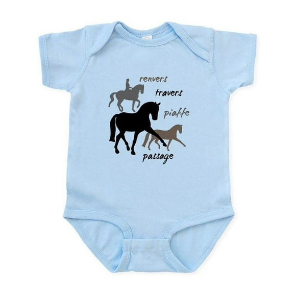 CafePress - Dressage Movements Trio Baby Light Bodysuit - Baby Light Bodysuit, Size Newborn - 24 Months