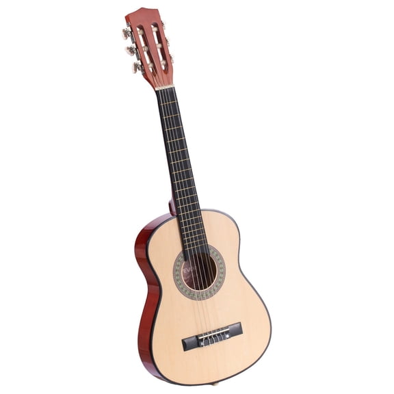 30 Inch Basswood Classical Guitar Starter Kit for Beginners with Nylon Strings Gig Bag Strap Tuner Extra Strings Picks Capo for Kids Girls Boys Students Natural