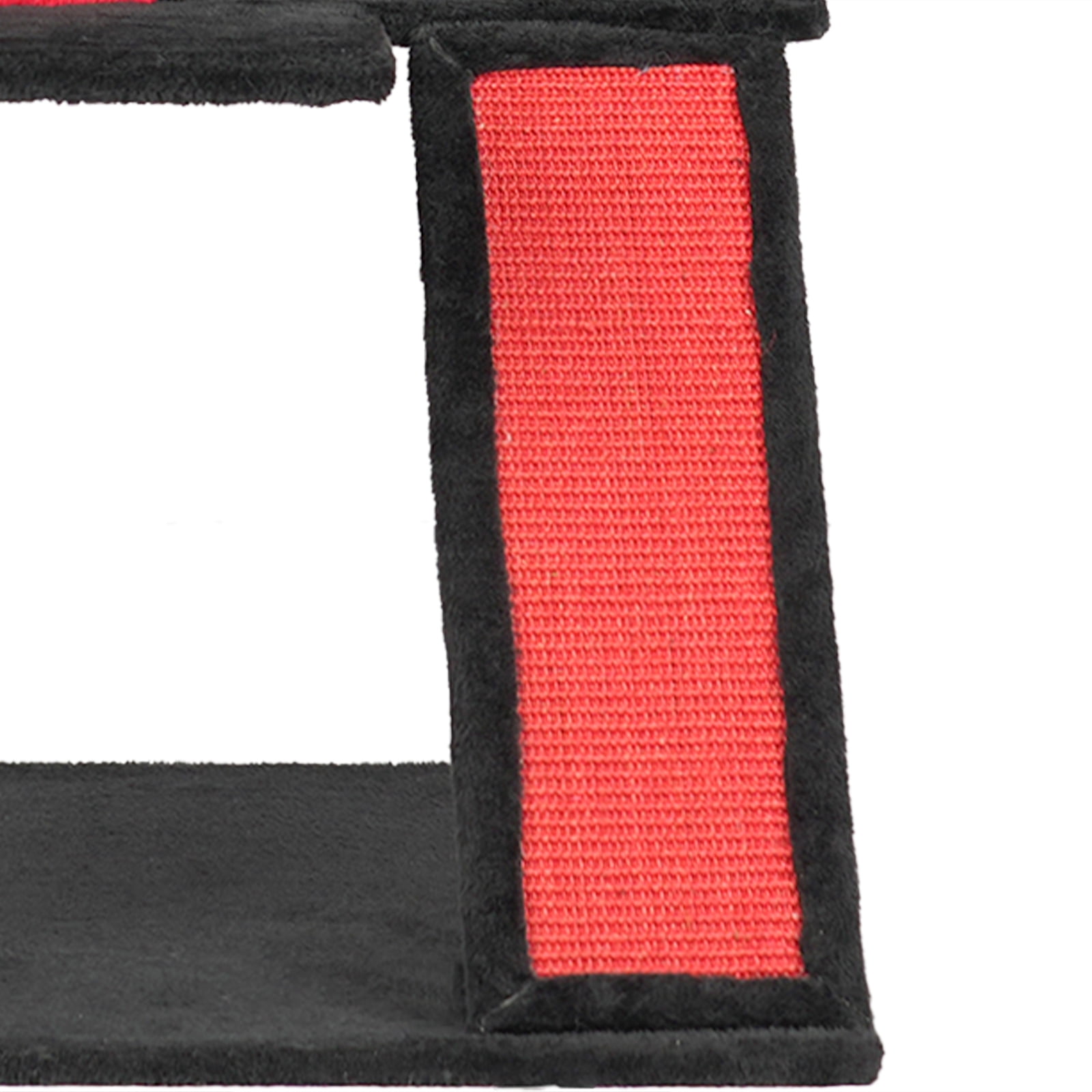 Zimtown 2-Level Halloween Cat Tree, Black & Red Pet Furniture with Scratching Post & Hideout