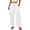 White, variant on Livrdious Wide Leg Linen Cargo Pants for Women Drawstring High Waisted Baggy Palazzo Summer Beach Lounge Trousers with Pockets, 29'' Inseam