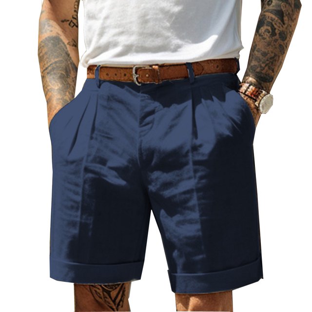 LYMAYTER Men's Casual Shorts 5-Inch Inseam Versatile Summer Golf Shorts S-3XL