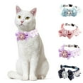 thumbnail image 2 of Pet Collar Adjustable Cute Fake Pearl Floral Decor Dog Collar Cat Collar, 2 of 6