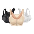 thumbnail image 4 of Sujetador Deportivo Mujer Post Cirugía Cierre Frontal Con Soporte Espalda Ancha-blanco-3XL- Bolígrafo Bolígrafo Bolígrafo de papelería, 4 of 5