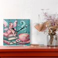 thumbnail image 2 of Fairy Sitting Book and Coffee Wall Clock Battery Operated Silent Non-Ticking Bedroom Office Kitchen Home School Decor 7.8"(Black), 2 of 10