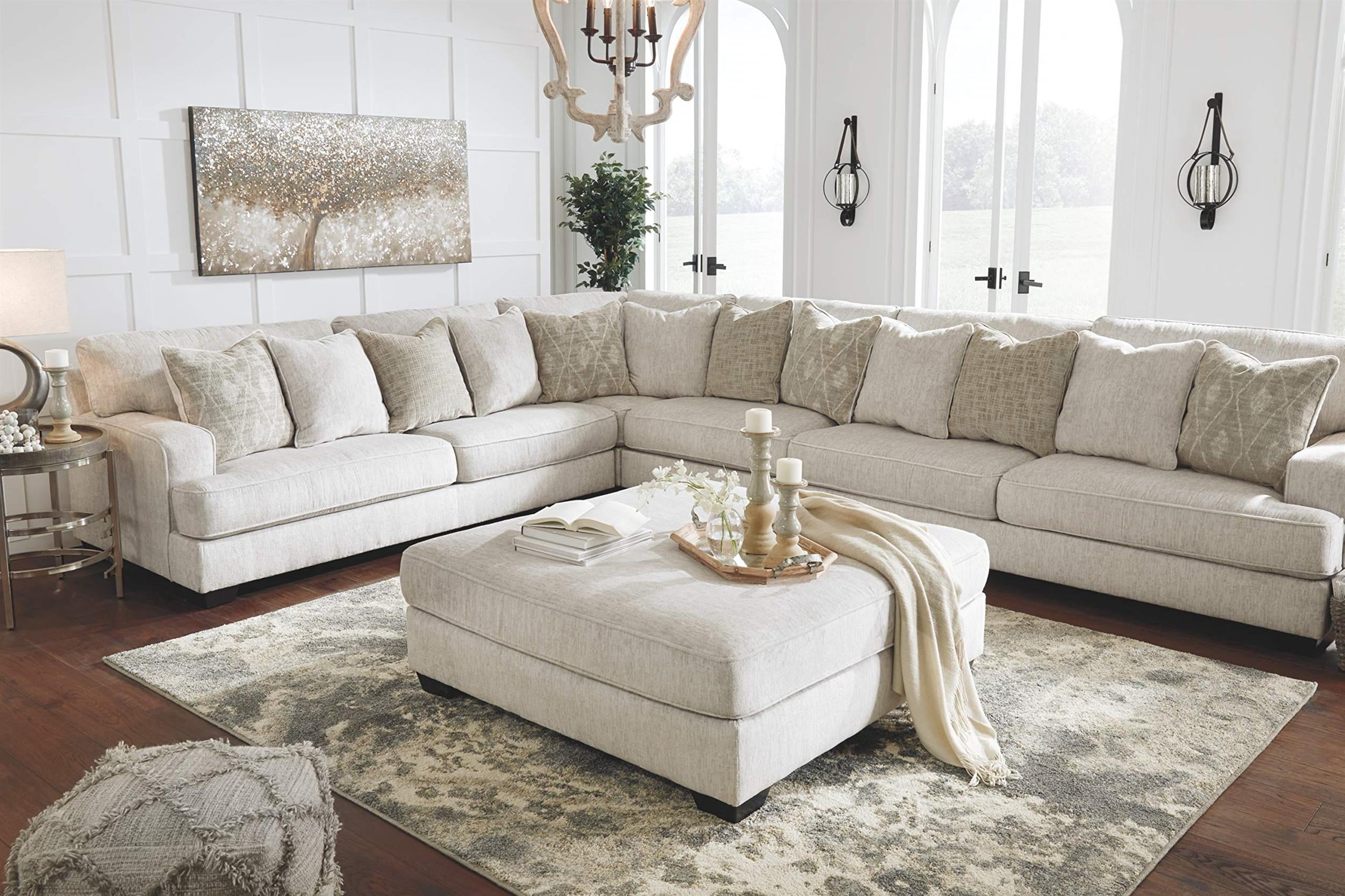 Signature Design by Ashley Rawcliffe Oversized Accent Ottoman in Parchment