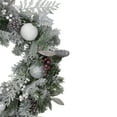 thumbnail image 3 of Northlight Frosted Cedar and Berries Artificial Christmas Wreath - 24-Inch, Unlit, 3 of 3