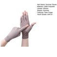 thumbnail image 7 of Mdesiwst 1 Pair Cycling Gloves Soft Breathable Half Fingers Stretch Thin Sun Protection Anti-Slip Particle Palm Lady Summer Gloves for Adult, 7 of 7