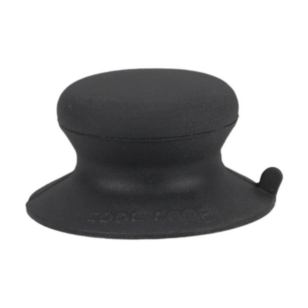 Perilla de repuesto para tapa de olla, silicona con ventosa fuerte, utensilios de cocina cómodos Negro