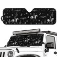 thumbnail image 2 of Uorisanigo Windshield Sun Shade for Jeep Wrangler JK JKU JL JLU 1997-2025 & Jeep Gladiator JT 2020-2024, Foldable Cowboy Horse Cactus Windshield Sunshade Sun Visor Blocks UV Rays, Heat Shield, 2 of 7