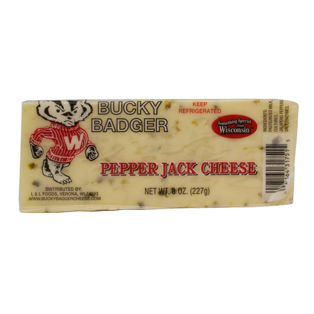 Bucky Badger Pepper Jack Cheese, 8 Oz.