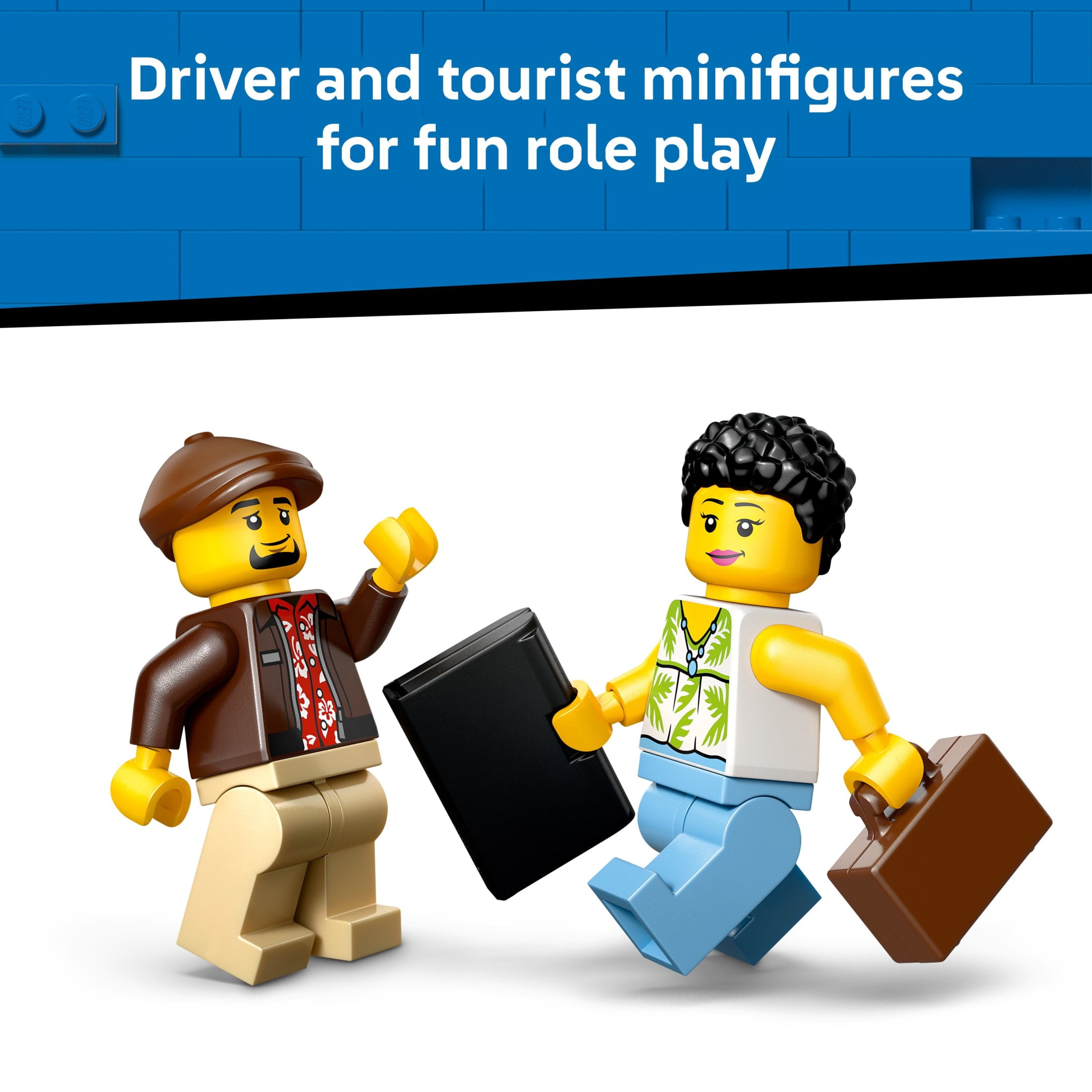 LEGO City Yellow Taxi Car Building Toy for Kids - Pretend Play Set for Boys & Girls, Ages 5+ - Toy Car W/Taxi Driver & Tourist Minifigures - GIft Idea for Birthdays - 60487