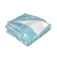 thumbnail image 3 of YFYANG Lightweight Warm Flannel Blanket, Blue Christmas Snowflakes Throw Blanket for Bed, Sofa, Travel, Camping, 40"x30", 3 of 7