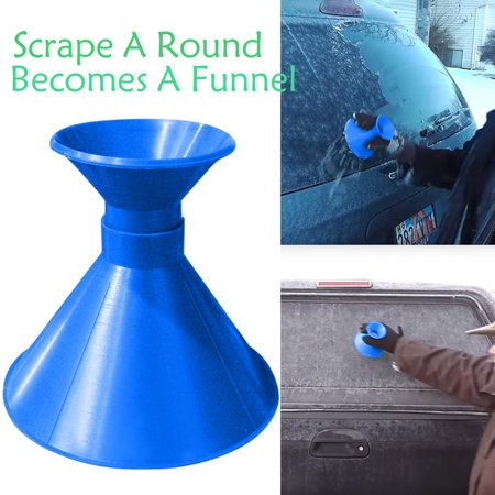 - Scrape A Round Magic Cone-Shaped Windshield Ice Scraper Snow Becomes A Funnel