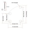 thumbnail image 4 of Placa De Cuello De Guitarra Placa trasera de junta de cuello de guitarra eléctrica con 4 tornillos para piezas de repuesto de bajo, 4 of 4