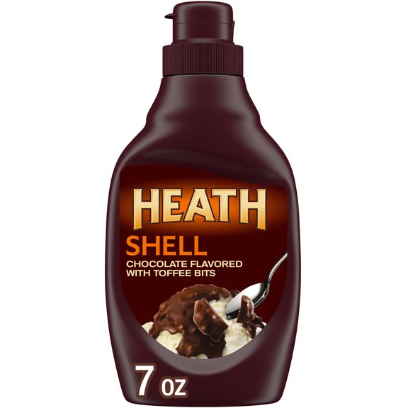 Heath Chocolatey English Toffee Shell Topping, Bottle 7 oz