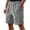 Grey, variant on Corduroy Waffle Shorts for Men Summer Casual Elastic Waist Wide Straight Leg Relaxed Fit Bermuda Shorts with Pockets