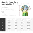 thumbnail image 5 of Lsque Mario print Men's Cuban Collar Short Sleeve Shirt Summer Beachwear Casual Button Down Fashionable Vacation Leisure Shirt-XX-Large, 5 of 7