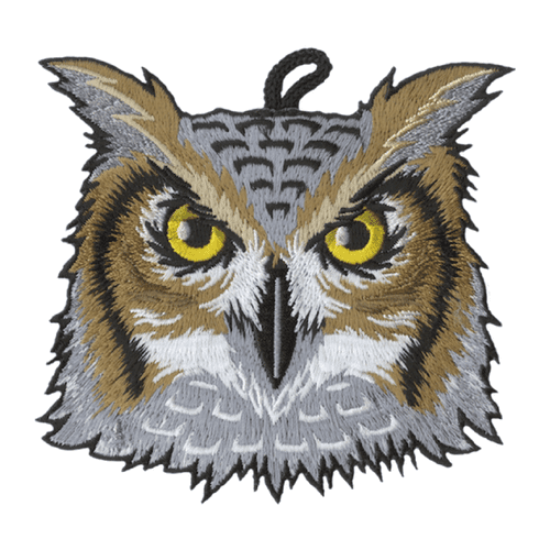 Owl Head Critter Embroidered Patch - ClassB