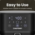 thumbnail image 4 of ZJQYDS Air Fryer – 6 QT Compact Airfryer for Quick & Easy Meals, Features Hi-Fry Technology for Extra Crisp, Easy-View Window, Touch Controls with 4 Presets, Nonstick & Dishwasher Safe Basket - Black, 4 of 8