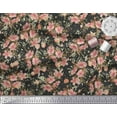 thumbnail image 3 of Soimoi Rayon Crepe Fabric Leaves & Blossoms Floral Print Fabric by The Yard 46 Inch Wide, 3 of 3