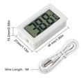 thumbnail image 2 of BTOER 4pcs White Digital LCD Thermometer Temperature Monitor With 1M External Probe For Refrigerated Cabinets Display Counters, 2 of 8