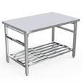thumbnail image 2 of Table de Préparation en Acier Inoxydable 48 x 24 Pouces, Table de Travail Pliante Commerciale Robuste en Acier Inoxydable avec Tablette Inférieure, 2 of 7