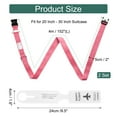 thumbnail image 2 of Uxcell 2 Pcs Correas de Equipaje para Maletas de 20-30 Pulgadas, Correa de Conector de Equipaje Ajustable con Hebilla de Contraseña y Etiqueta para Maleta de Viaje, Rosa, 2 of 7