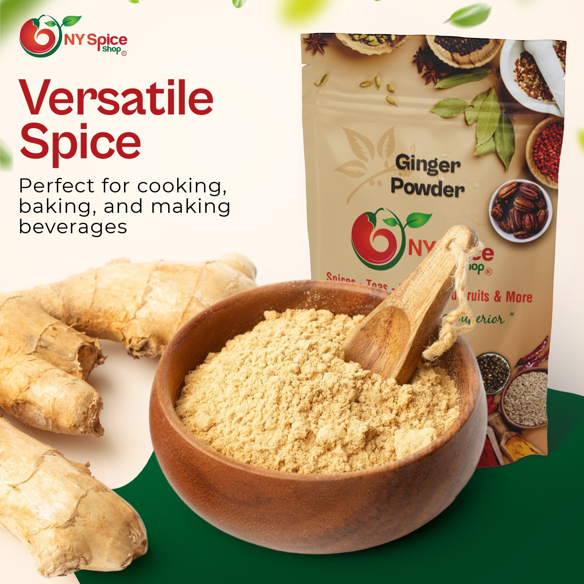 NY SPICE SHOP Ginger Powder - 3 Pound - Ground Ginger Root Powder - Great Flavor - Highly Aromatic