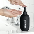 Mainstays Soft Touch Ceramic Verbiage 3Peice Bath Set, Black with