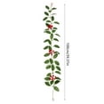 thumbnail image 4 of AYktou 39.4 Inch Christmas Garlands, Artificial Red Berries Red Fake Flowers Hanging Vines Rattan Contracted Styles Green Leaf Wreath Garland for Christmas Tree Fireplace Table Home Party Decor, 4 of 7
