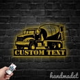 thumbnail image 4 of Handmadetneonsign Concrete Mixer Truck Metal Wall Art Light, Mixer Truck Metal Sign Wall Decor, Home Metal Decor, 4 of 5