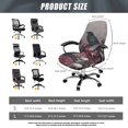 thumbnail image 7 of POLERO Elastic Cloth One Piece Office Rolling Chair Protector Slipcover for Home Study, Scratch Resistant Stretch High Back Chair Slipcover, Raven Rose Pattern, 7 of 7