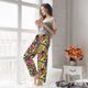 thumbnail image 5 of Balery Colrful Tropical Leaves Pantalones de pijama para mujer, pijamas ultraligeros, pantalones de estar por casa-3X-Large, 5 of 6