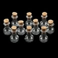 thumbnail image 2 of 10pcs Bulb Shape Mini Glass Bottles Jars with Cork Wish Note Craft Bottle (Clear), 2 of 6