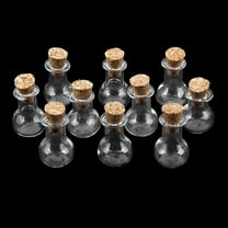 COSMOBETTY Clear Mini Glass Bottles 10Pcs with Cork for Craft Enthusiasts Decorations