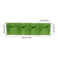 thumbnail image 2 of Uxcell 4 Pockets Vertical Hanging Felt Fabric Grow Bag Plant Container, Green 2 Pack, 2 of 6