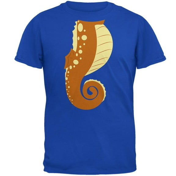Halloween Seahorse Costume Orange Mens T Shirt Sapphire 2XL