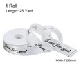 thumbnail image 2 of 1 Inch 25 Yard Wide Satin Ribbon Grosgrain Valentine Wedding Ribbon, Just for You, White, 2 of 6