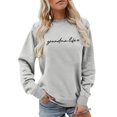 thumbnail image 2 of Grandma Life Sweatshirts for Women 2025 Long Sleeve Crewneck Grandma Sweatshirt Pullover Tops Fall Winter Outfits, 2 of 5