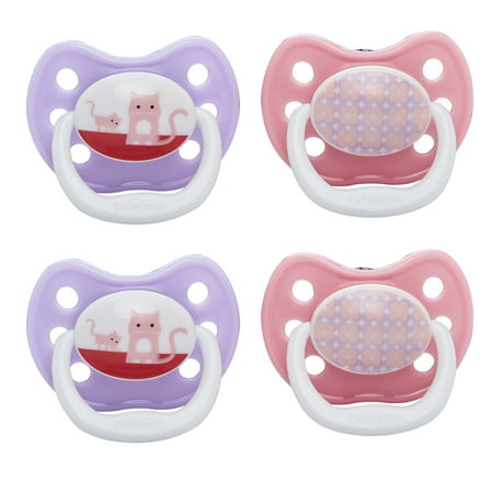 Dr. Brown's Stage 2 PreVent Unique Pacifier, Pink, 4 Ct