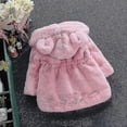 thumbnail image 3 of Chaqueta de forro polar con capucha de piel sintética mullida para niña y niño, ropa de abrigo cálida para invierno_x_y, 3 of 4