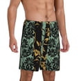 thumbnail image 2 of Gaeub Lilies Flowers Print Men's Short Pajama Pants, Sleep Shorts, Household Pants, Casual Pants with Pockets-XX-Large, 2 of 6