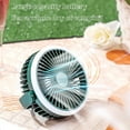 thumbnail image 4 of Ycandiee Camping Rechargeable Fan with Hanging Hook Carabiner, Portable Battery Operated Tent Fan, Quiet Strong Airflow, Outdoor Fan USB Desk Fan for Picnic Travel Barbecue Fishing, 4 of 7